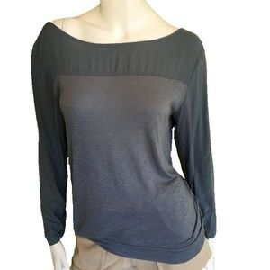 NWOT Gray Two-Tone Top